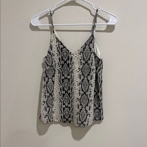 Japna Black and Cream Patterned Camisole